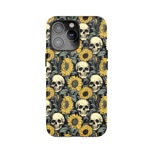 Skull Sunflower Phone Case for iPhone and Samsung