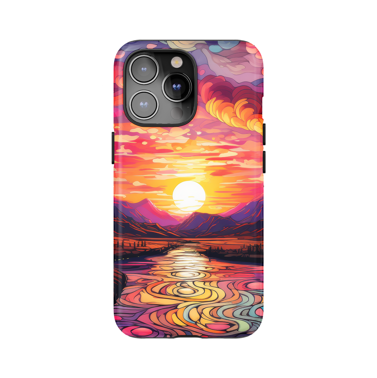 Trippy Sunset Phone Case for iPhone and Samsung