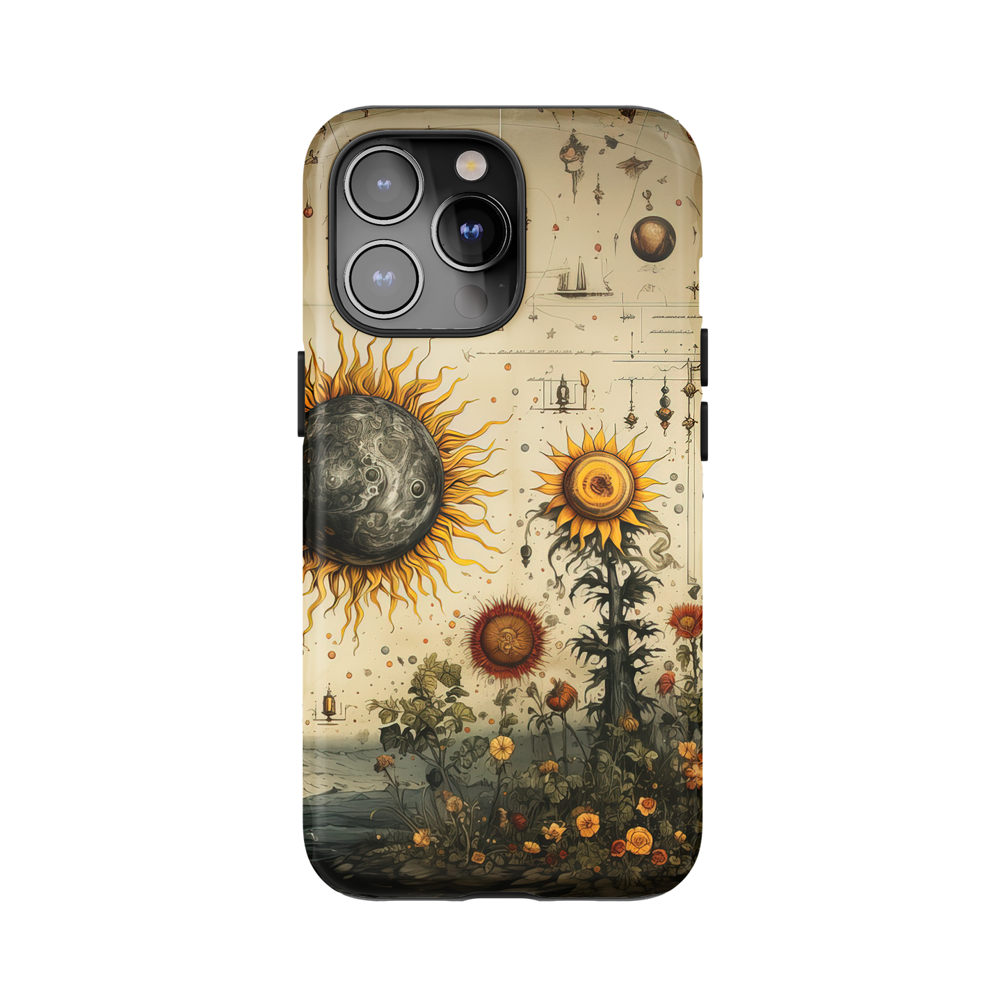 Gothic Sunflower Phone Case for iPhone and Samsung