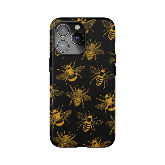 Bee Black and Gold Phone Case for iPhone and Samsung