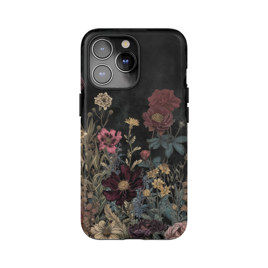 Dark Wildflowers Cottagecore Phone Case for iPhone and Samsung