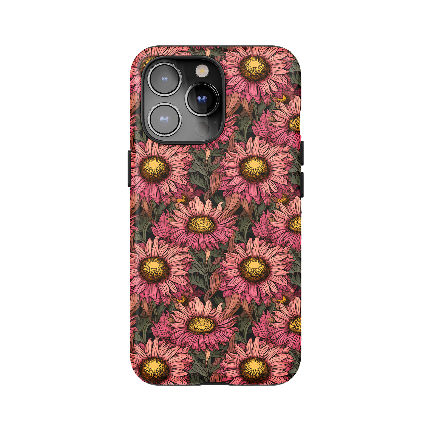 Pink Floral Phone Case for iPhone and Samsung