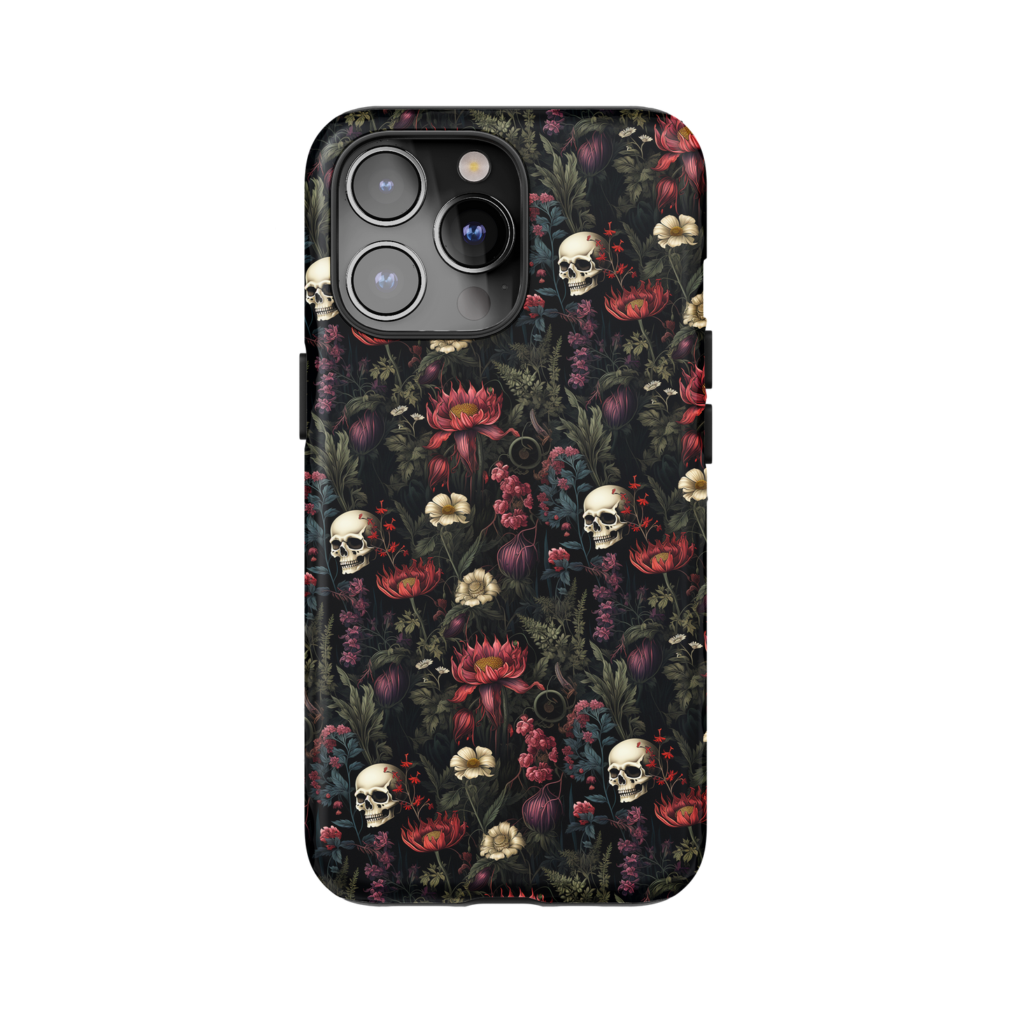 Skull Floral Phone Case for iPhone and Samsung