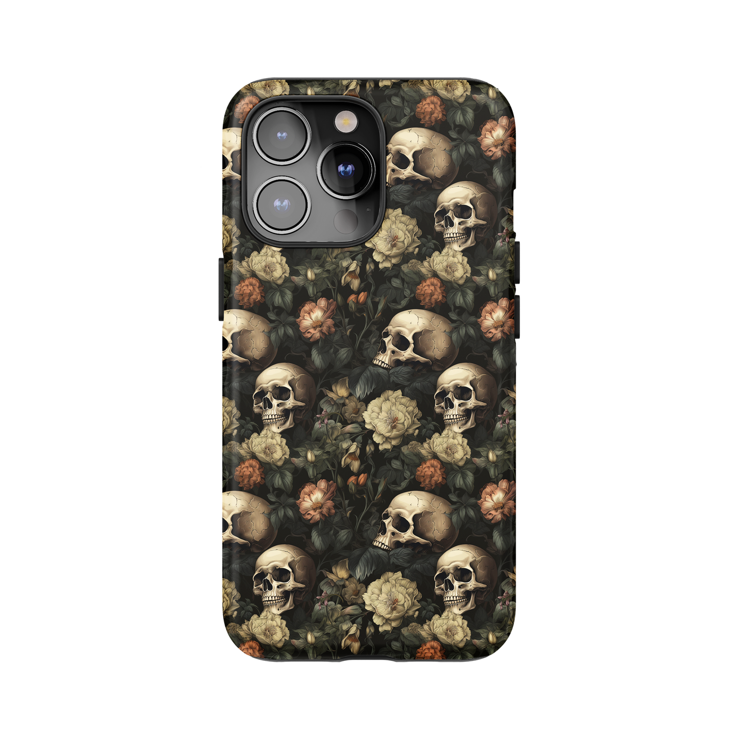 Skull Floral Phone Case for iPhone and Samsung